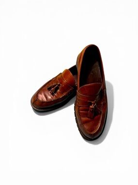 Polo by Ralph Lauren Heavy Brown Leather Loafer/Slip on Shoes.